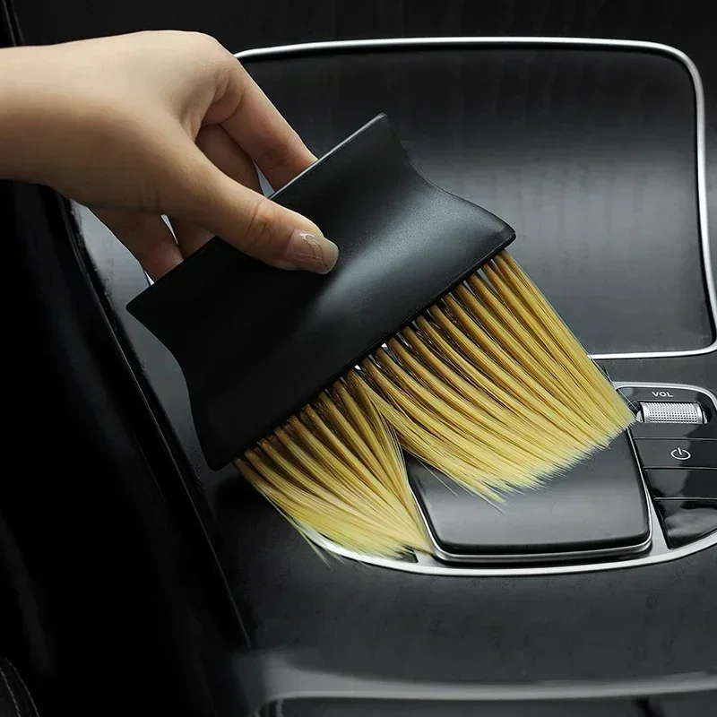 Cepillo suave para limpiar el polvo del interior del coche, herramienta de lavado de coches, cepillo para limpiar el polvo de las ranuras del interior del coche, cepillo para limpiar las salidas de aire Amagi