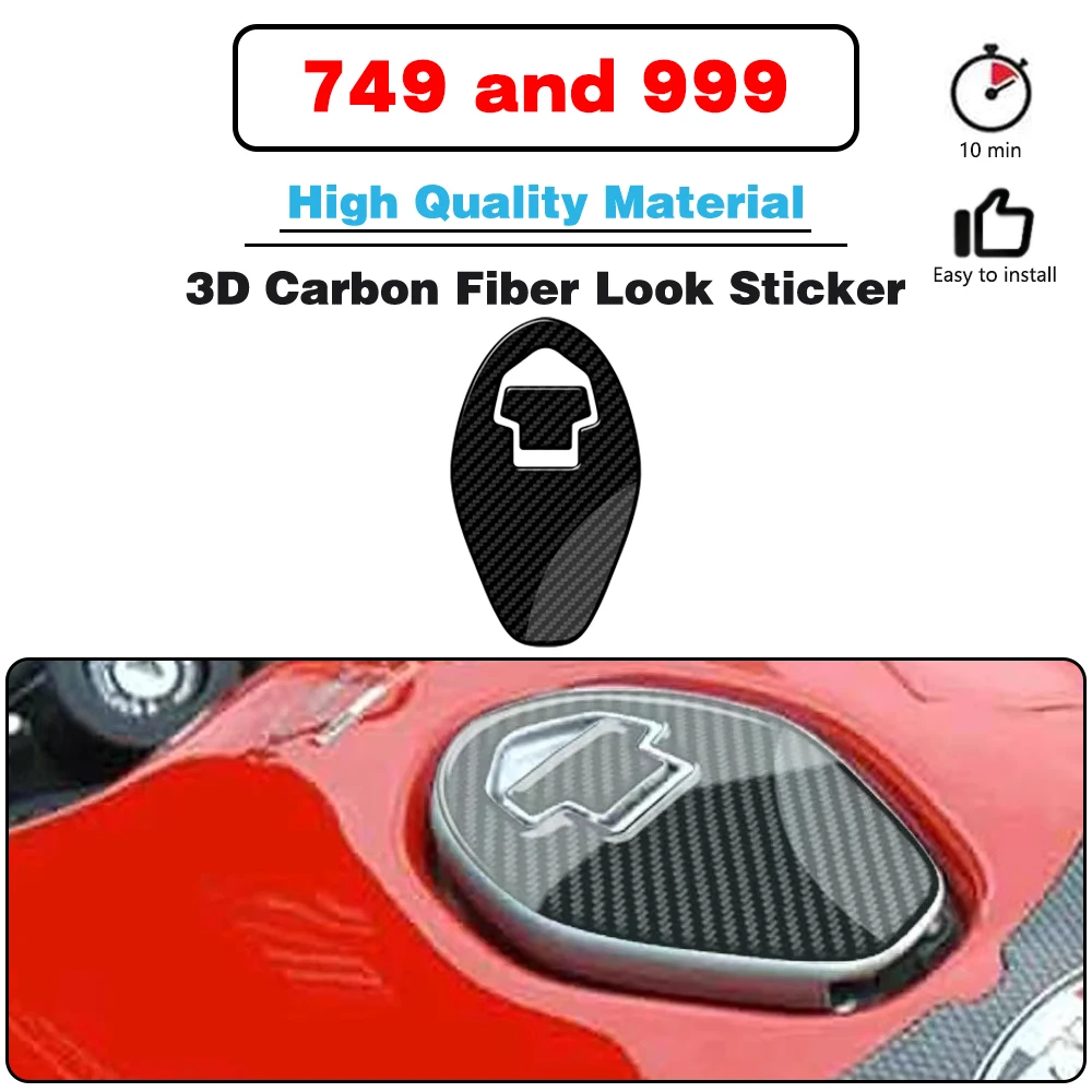 

For DUCATI 749 and 999 Motorcycle Gas Fuel Cap Cover Protection Sticker Carbon-look And Transparent