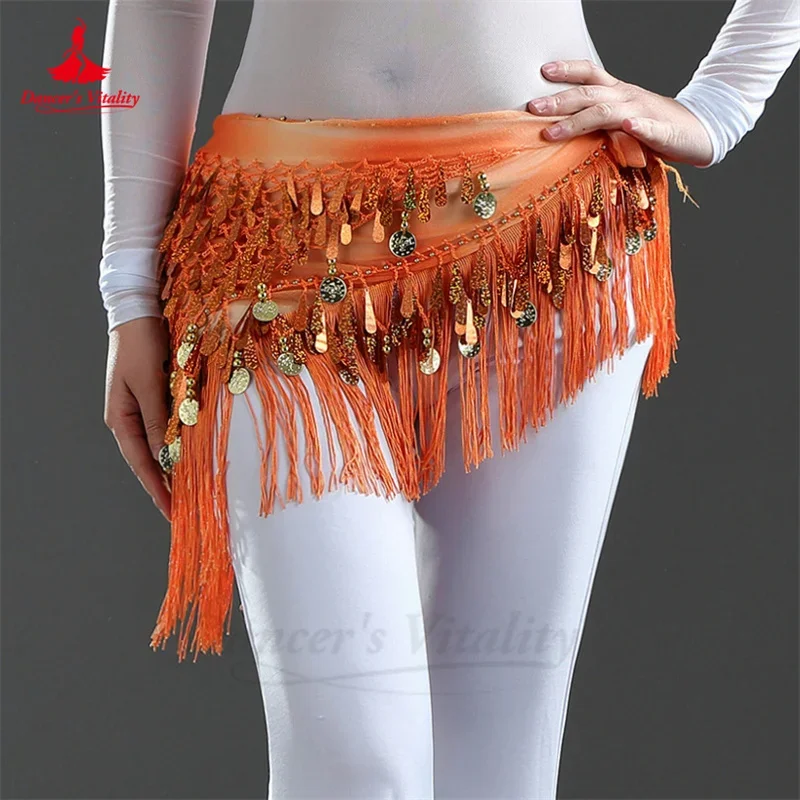 

Belly Dance Belt for Women Tie Dyed Big Triangle Belly Dance Waist Chain Girl's Oriental Decoration Egyptian Costume Hip Scarf