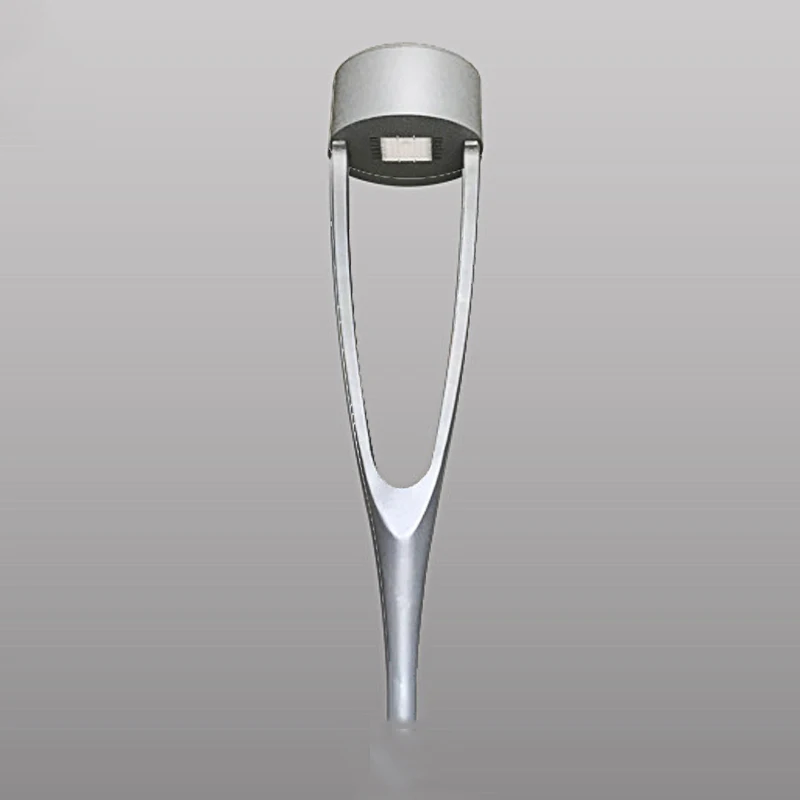 Lámpara de calle gris de diseño creativo moderno, cabezal Led de aluminio negro, luz de jardín de paisaje, calibre de instalación 48Mm 40W 50W