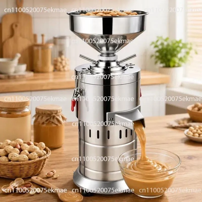 Commercial Peanut Butter Maker, Electric Nut Butter Grinder 30kg/h, Stainless Steel Tahini Maker
