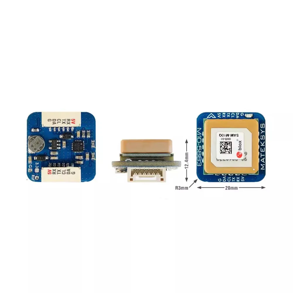 Fixed wing drone Gps module, FPV traversal aircraft UAV Matek GPS COMPASS MODULE M10Q 5883