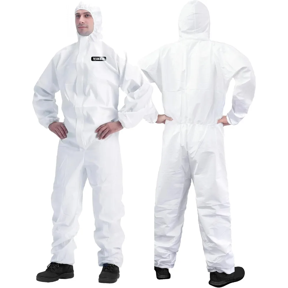 

Hazmat Suit Disposable Coverall | Full Body Painters Suit in 7 Sizes with Multiple Specifications for Men & Women - 2X-Large