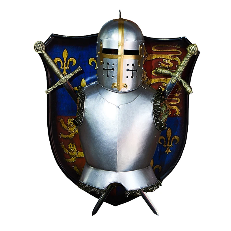 

Medieval warrior armor wall decoration bar wall hanging three-dimensional wall decoration Internet cafe wrought iron metal