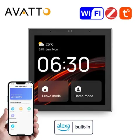 AVATTO Tuya ZigBee 4.0 장면 스위치 스마트 중앙 제어, 스마트 라이프 앱 제어, Alexa 내장, 무선 Zigbee 허브.