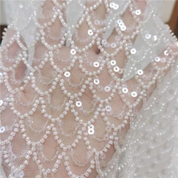 New Mermaid Scale Fabric Wedding Dress Lace Children's Clothing Curtain Fabric Beaded Sequins Creative Material
