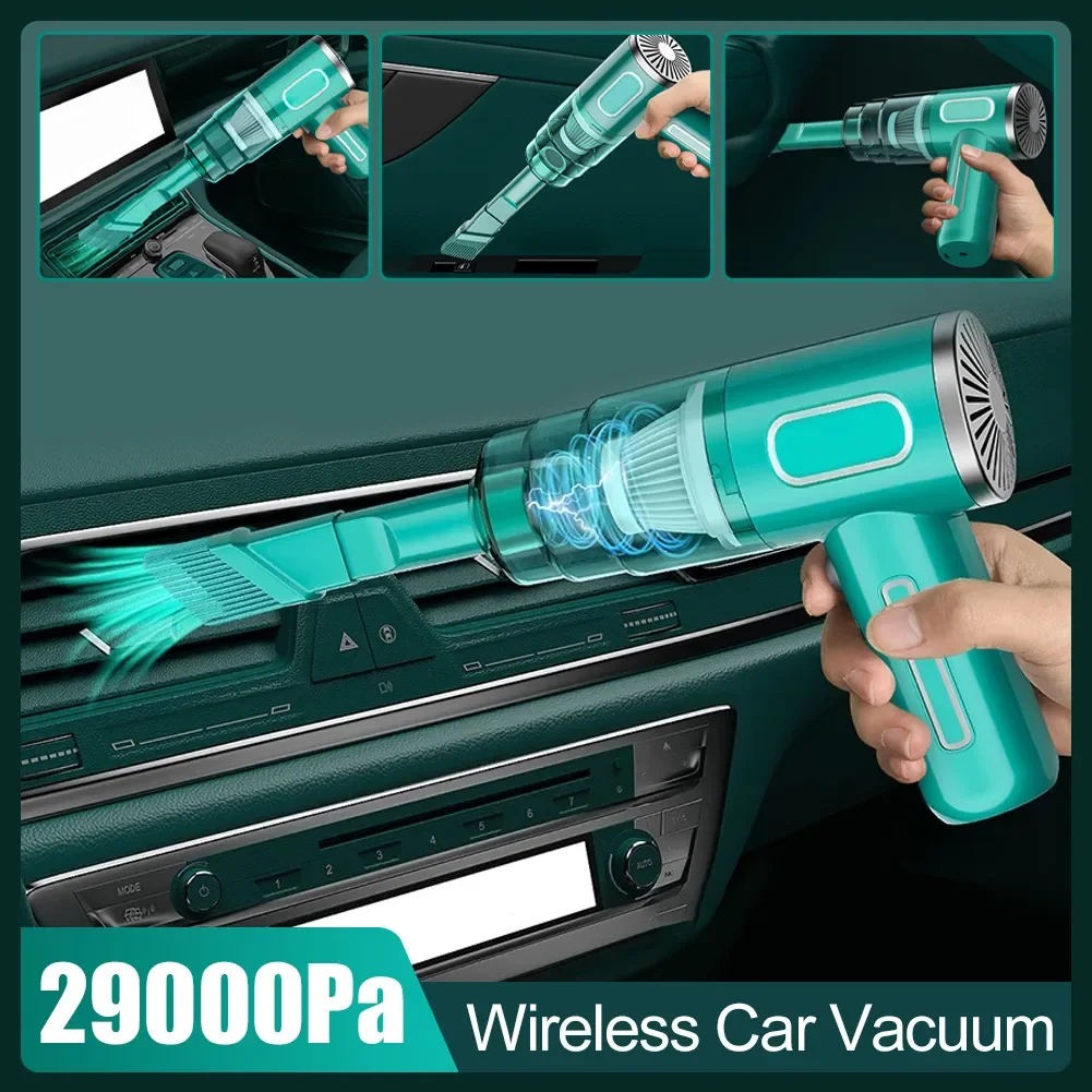 29000PA Car Wireless Vacuum Cleaner Wet Dry Vacuum Cleaner Cordless Handheld Auto Vacuum Home Car Dual Use Mini Vacuum Cleaner