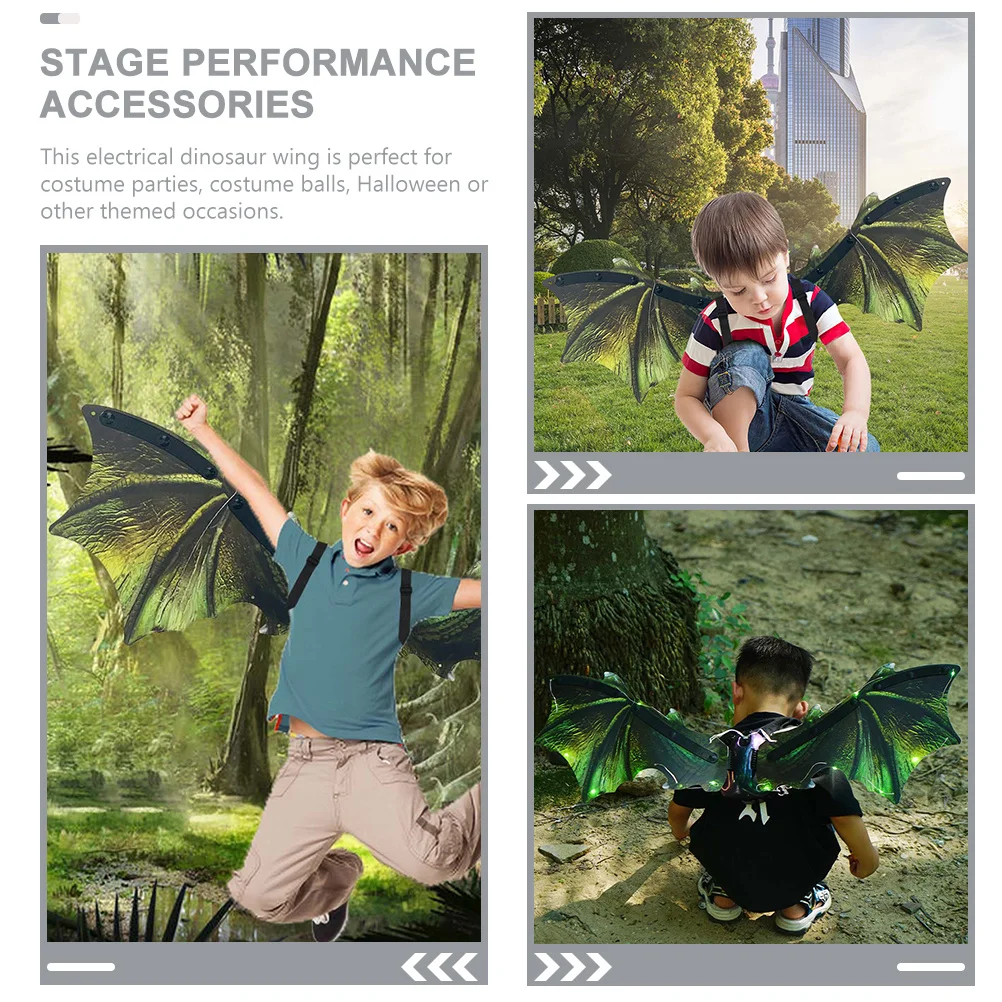 

1Set Dinosaur Wing Prop Costume Cosplay Lightweight Glowing Fairy Wing Party Accessory Halloween Decor Costume Wings