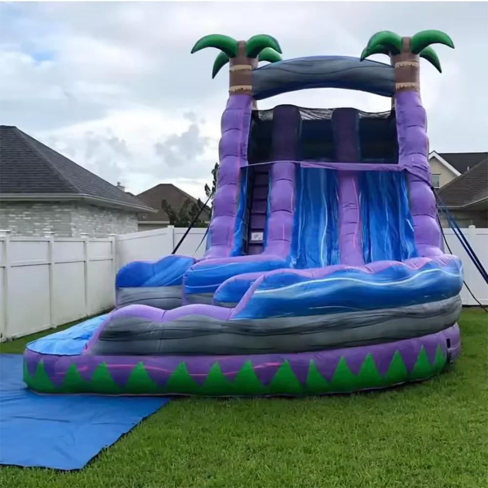 2024 Hot Sell Small PVC Inflatable Castle Slide for Outdoor Water Park Bouncers Jumping Castles with Blower Sea Shipping