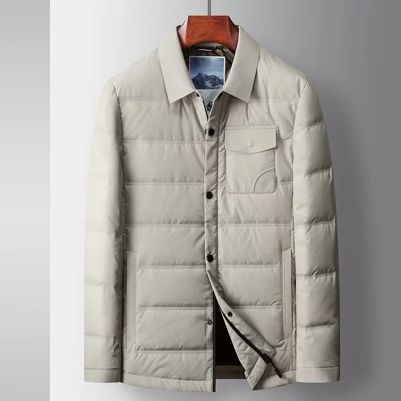 سترة رجالية جديدة لخريف وشتاء 2025، إصدار خفيف الوزن، محتوى Goose Down 90% للأعمال والترفيه #2