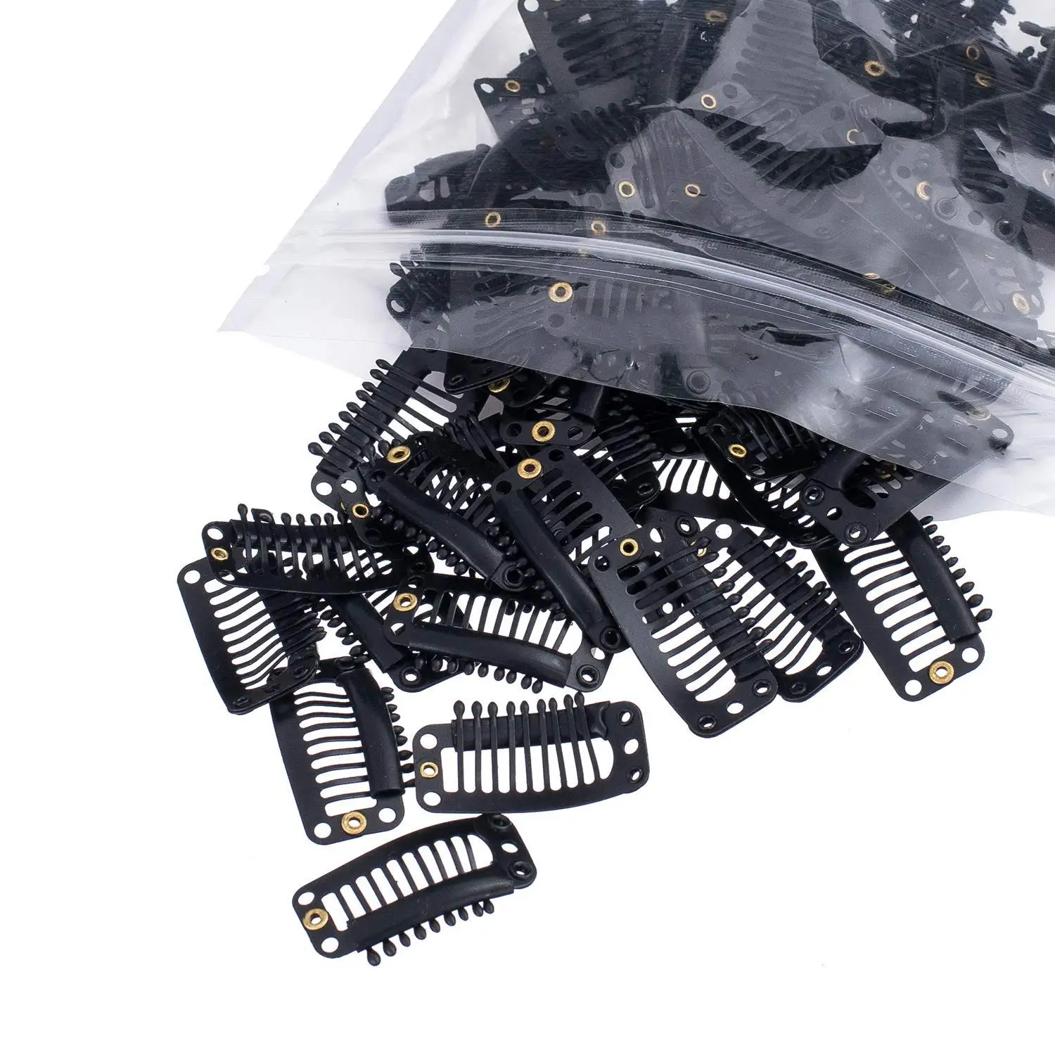 20/50/70/100Pcs Snap Clips Hairpiece Tools Clips 9-Teeth U-Shape  Clip In Hair Extensions Hair Clips For Human Hair Snap Hairpin