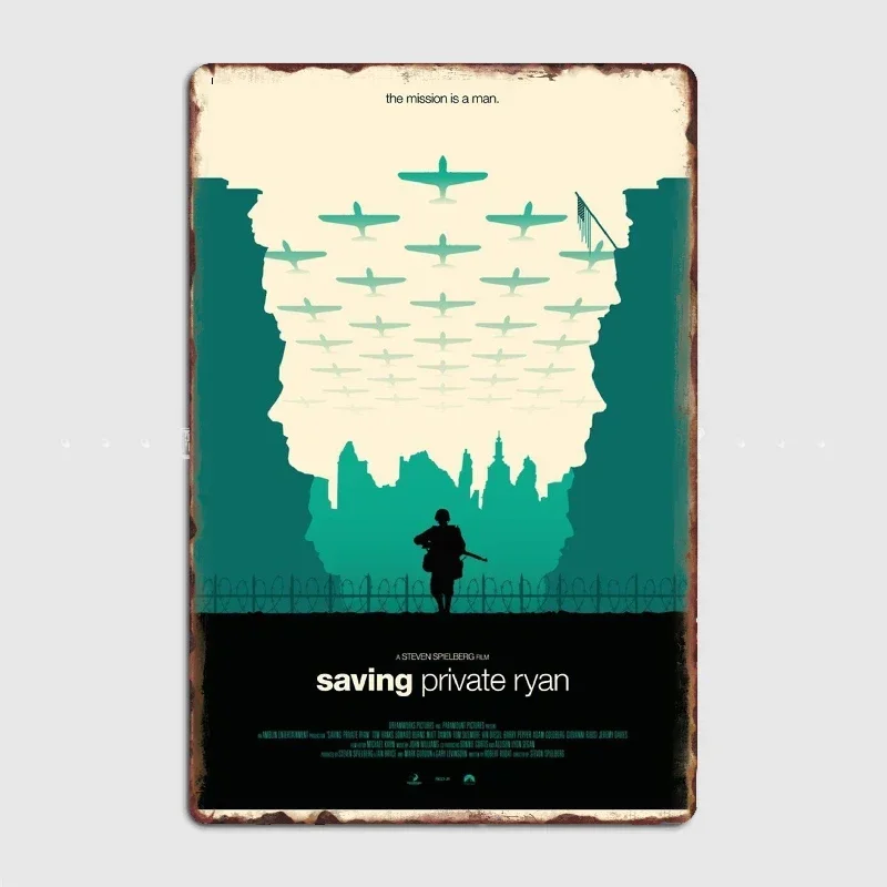 

Saving Private Ryan Poster Metal Sign Club Tin Custom Bar Bedroom Indoor Decor Posters Home Wall Decor Room Decoration