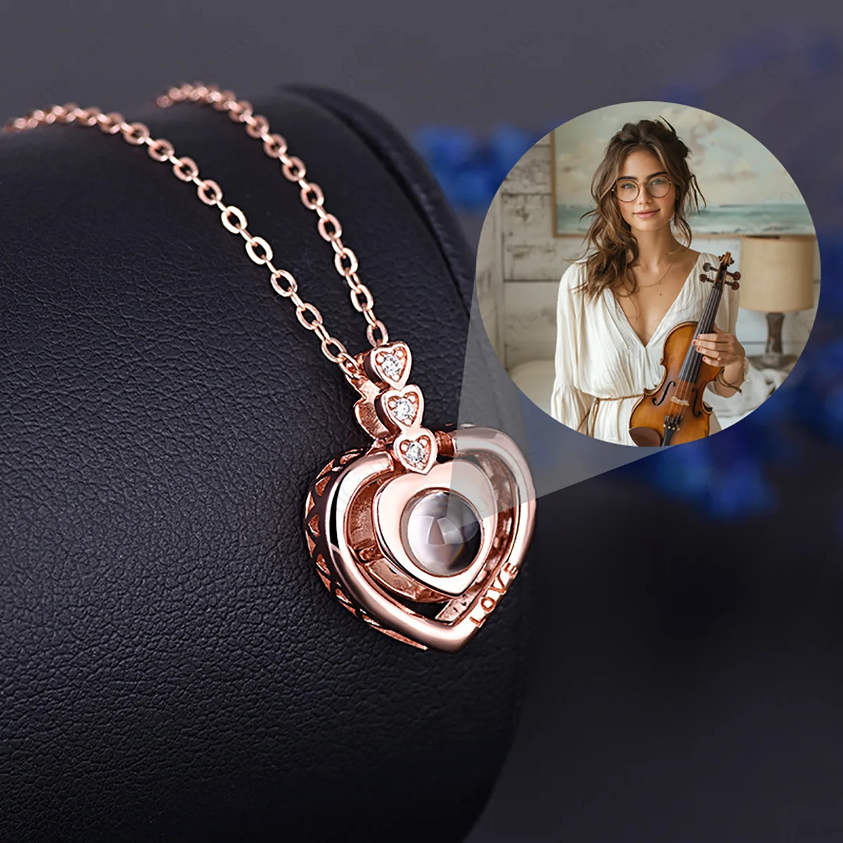 Color Picture Custom Projection Neck Stainless Steel Chain Valentine's Day Mother's Day Gift Multiple Styles To Choose From New