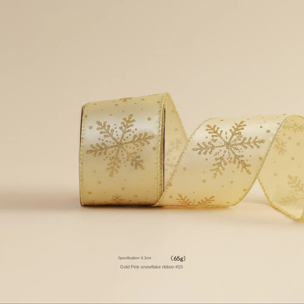 ริบบิ้นสำหรับเทศกาลคริสต์มาสยาว10หลาริบบิ้นสานขอบสีทองแบบสานวัสดุทำจากป่านเทียมวัสดุโบว์เตรียมและผลิตด้วยตนเอง