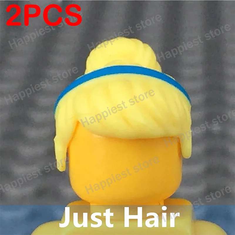 MOC Figures Hair Building Blocks Body Parts Head Hairstyle Accessories Assemble Compatible Bricks City Seires DIY KidsToys Gift