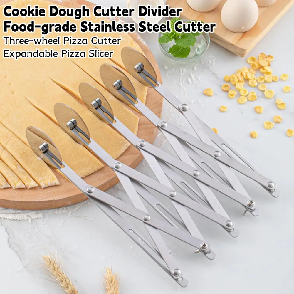 Stainless Steel Multi-Wheel Pizza Cutter Ergonomic Handle Kitchen Bakery Essential for Pastries Pizza Dough Cakes 피자 절단기