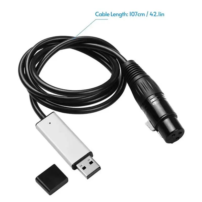 M52K-USB To DMX512 Interface Adapter Cable For Stage For Multiple DMX512 Software, Converter For Lighting Control