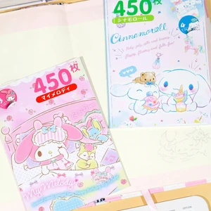 Sanrio Cartoon Sticker Book, Kawaii Kuromi, Hello Kitty Melody, Goka -Kartenaufkleber, Dekoration Hands Hand für Mädchen, Geschenk, 450pcs 10 Hauptverkaufsaufkleberbibliothek - №8