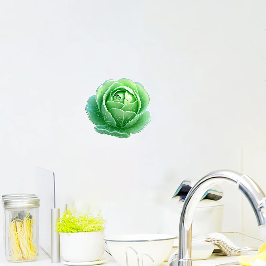 Three Ratels CG111 Green Cabbage Stickers for Kitchen Decoration and Refrigerator decals
