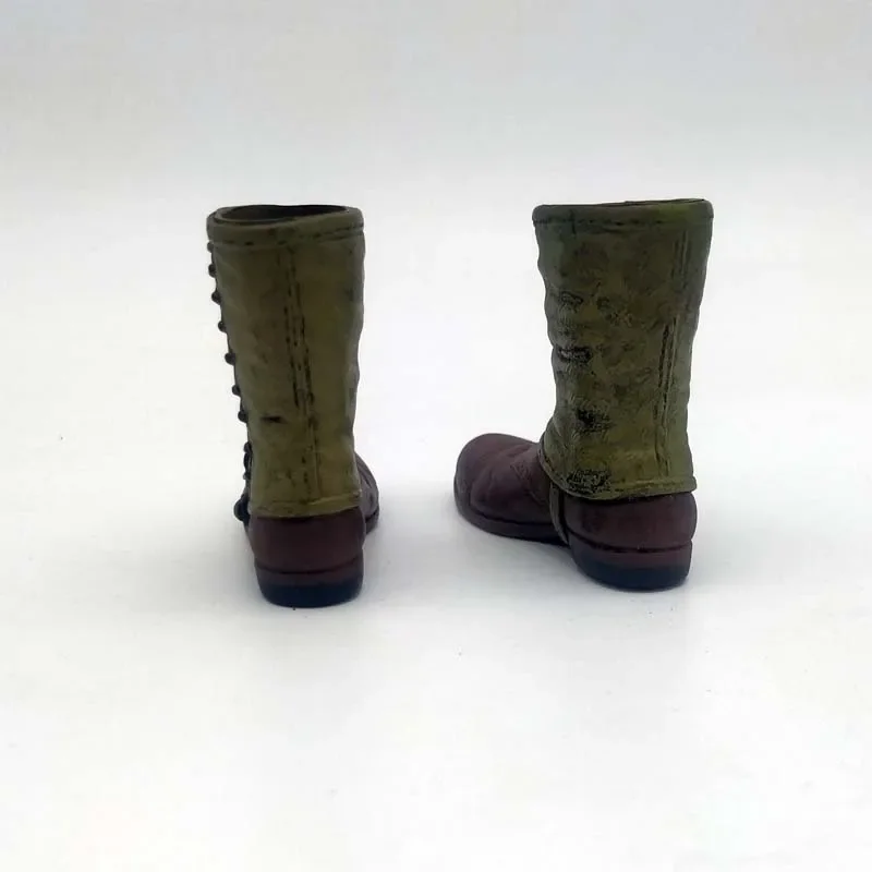 WWII Stiefel Modell 1/6 Skala Hohle Lange Militärschuhe Grünes Spleißen Für 12in Actionfigur Spielzeugzubehör HT DID