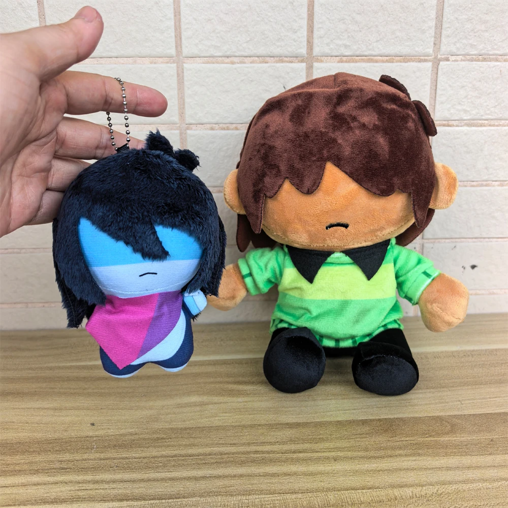 Cute 10cm or 20cm Two Size Family Style Deltarune Lancer Kris Plush Toy Cosplay Anime Game Cartoon‌ Character Plushie Doll Decor