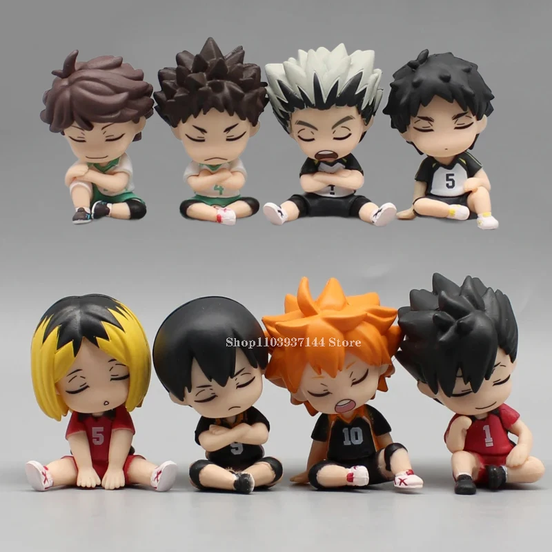 

6cm Shoyo Figure Volleyball Anime 4pcs Doll Tobio Kageyama Hoyo Hinata Kenma Kozume Kuroo Tetsurou Figures Q Pvc Model Toys Gift