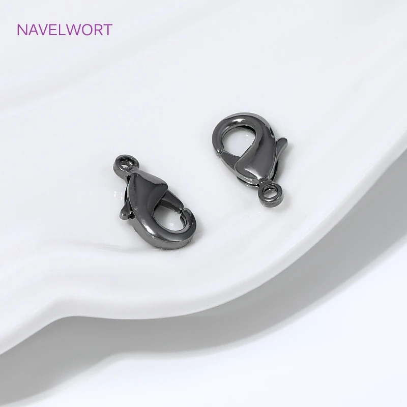 Black Plated Brass 12mm Lobster Clasp Connector Accessories,Clasp For Jewelry,DIY Bracelet Necklace Making Findings image 4