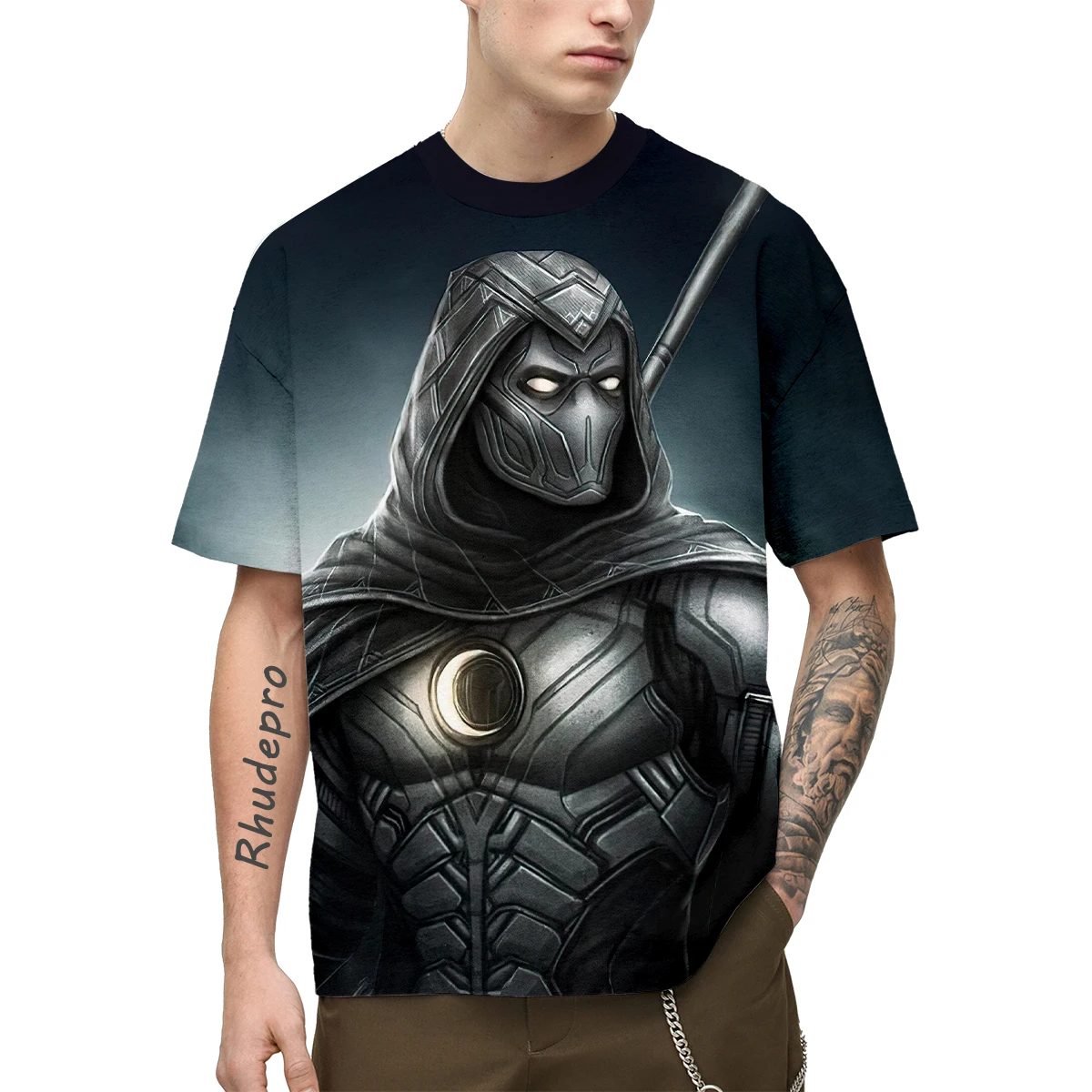 

Miniso Super Hero Avengers Moon Knight Men T-shirt Fashion Summer 3D Print Cool Children Tee Shirts Short Sleeve Women Clothes