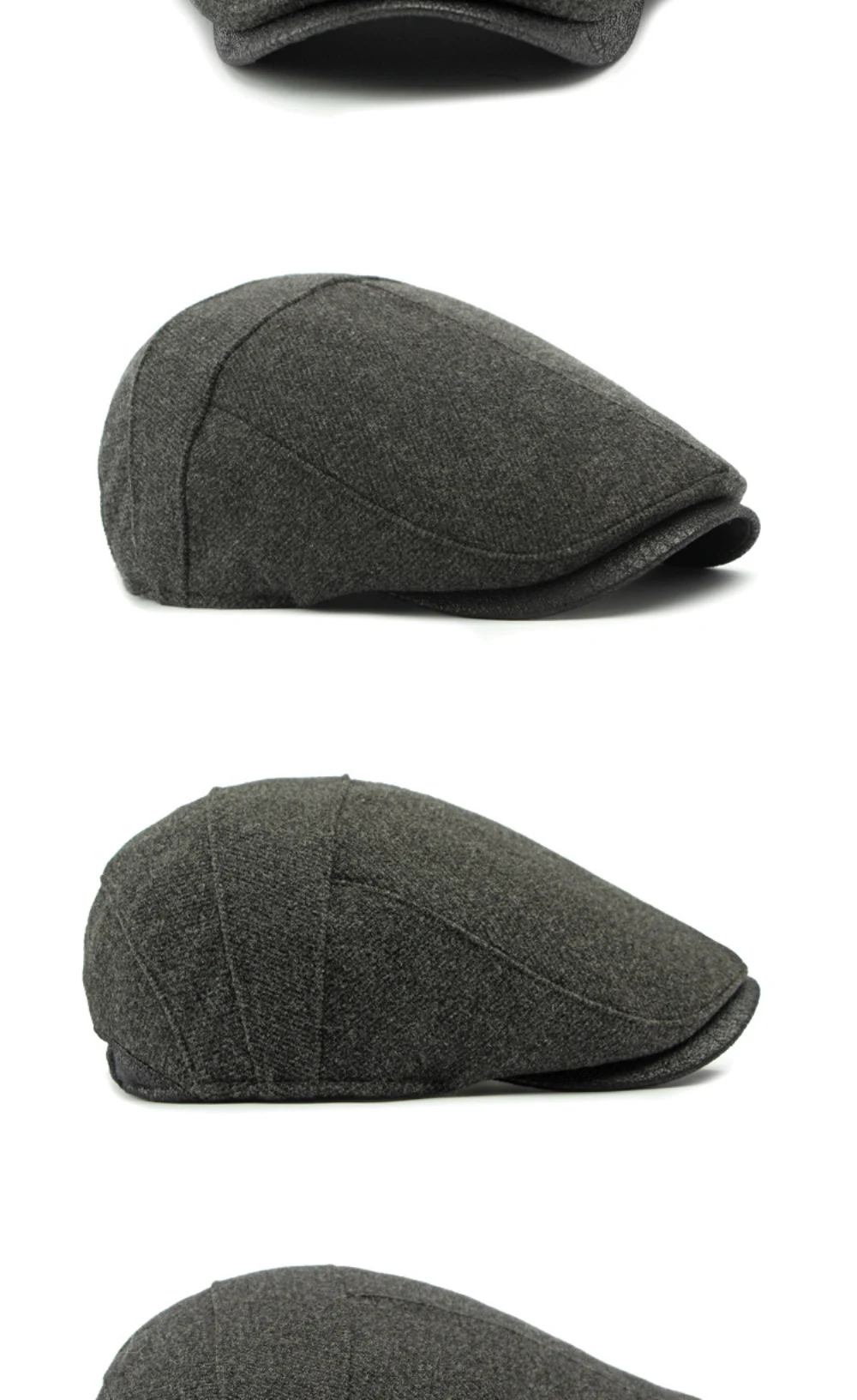 HT4941 Herren- und Damen-Baskenmütze für Frühling, Herbst und Winter, Vintage-Stil, verstellbare Ivy-Flatcap, mit Fleece gefütterte Baskenmütze für Männer und Frauen – Detail 9
