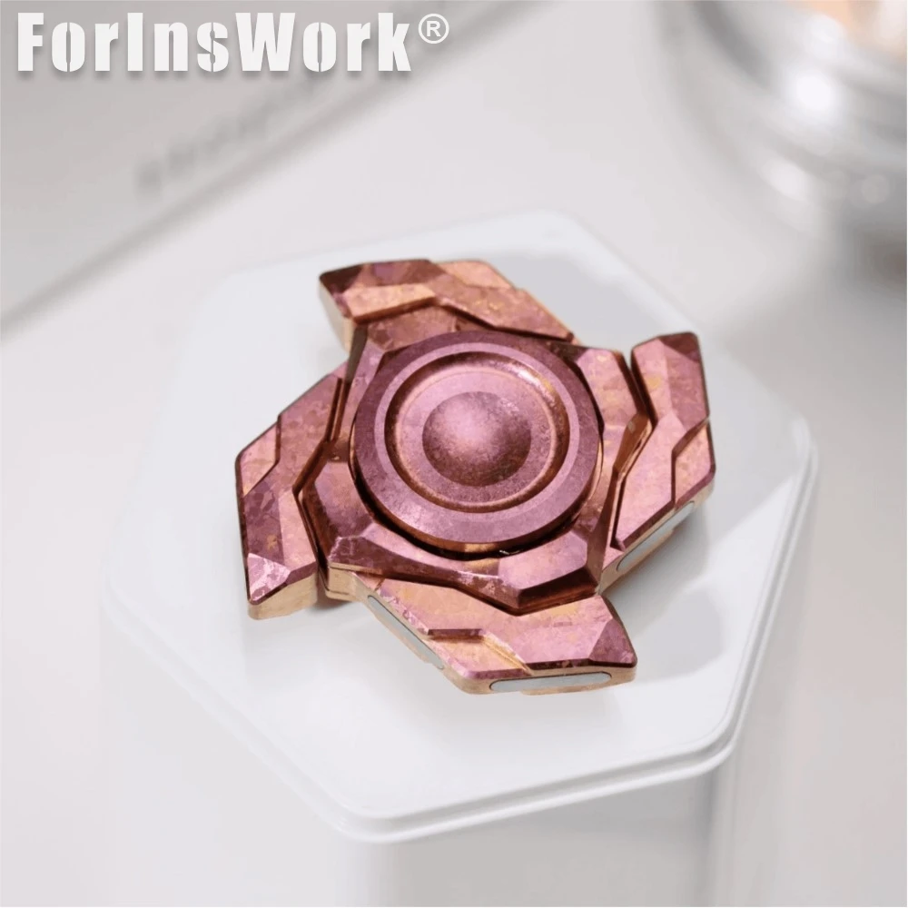 Hope EDC Haze 3.0 Ice Crystal Titanium Magnetic Suction Opening MINI Fidget Spinner Office Desk Accessories Adult Fidget Toy