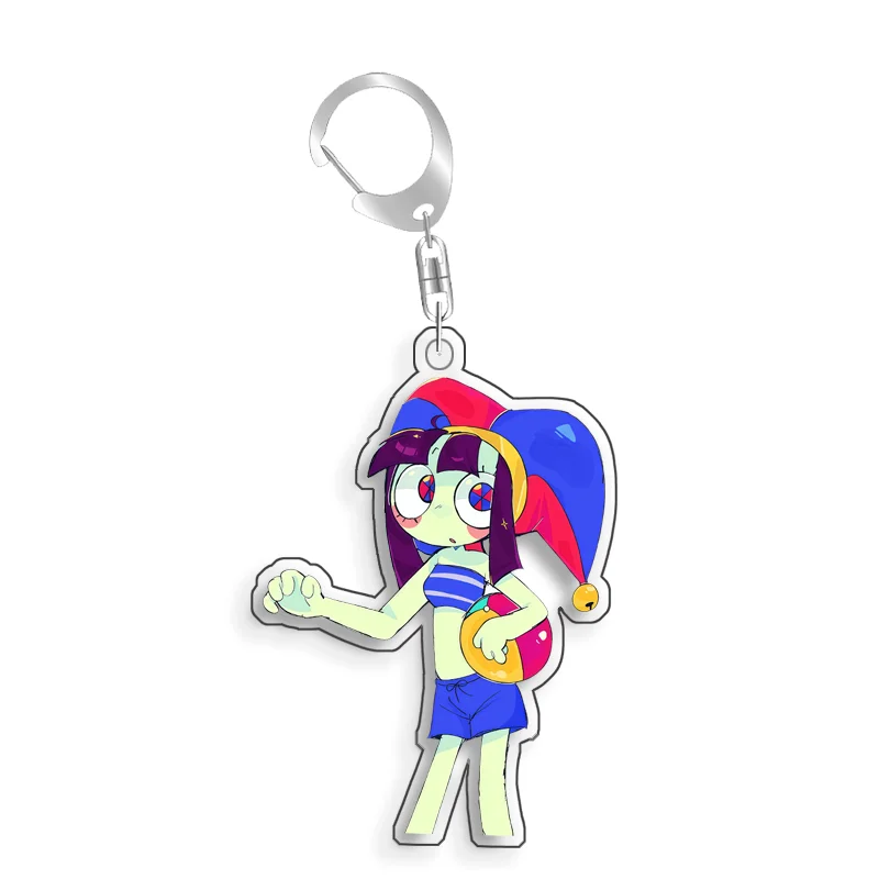 For The Amazing Digital Circus caine Jax Pomni Ragatha Gangle Acrylic Selfmade Cute Cartoon Anime Keychain Pendant Toy Gifts 5cm - view 3