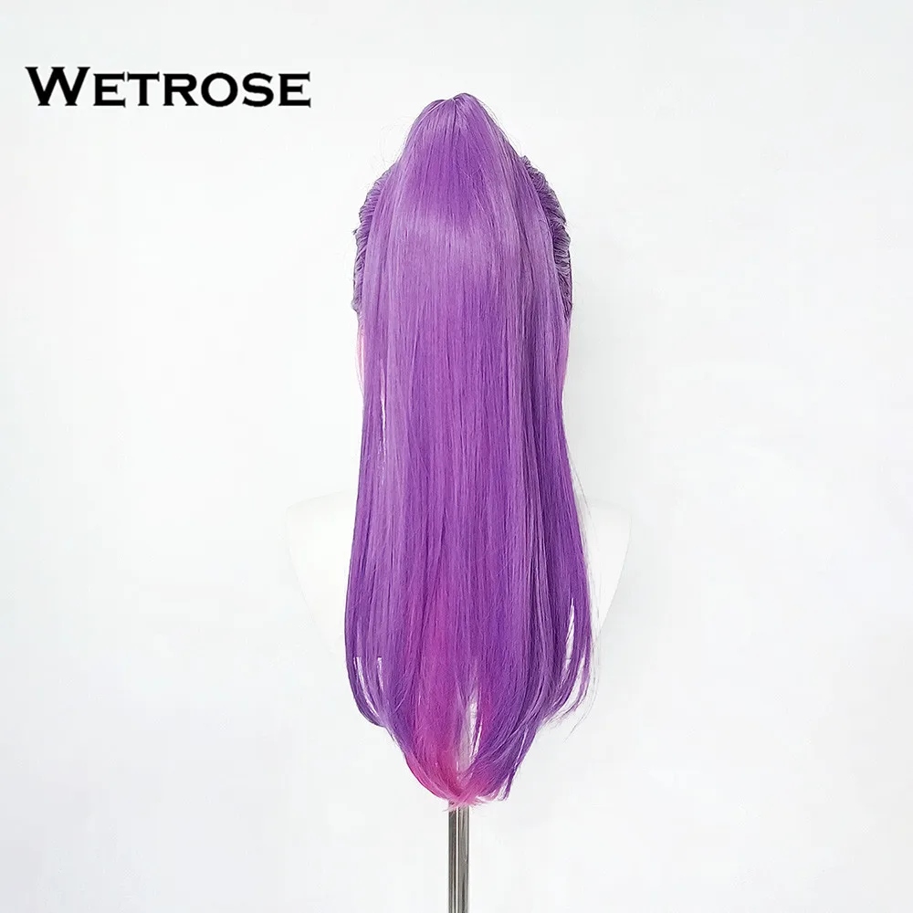 【Wetrose】متوفر في المخزون Tokoyami Towa شعر مستعار تأثيري الزي الجديد Hololive Holo Vtuber مجموعة كاملة شعر مستعار عيد الهالوين