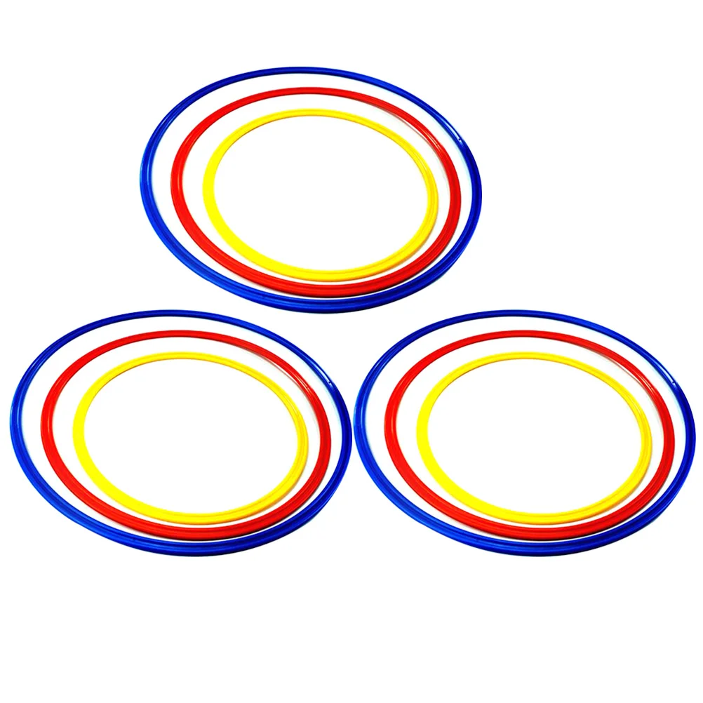 

9PCS Soccer Agility Rings ABS Football Training Equipment Pace Lap Football Soccer Accessories Yellow Red Blue