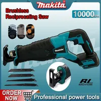 Makita Brushless Reciprocating Saw Reciprocating Saw Portable Cordless Power Tools With 4pcs Saw Blades For 20V 18V Battery