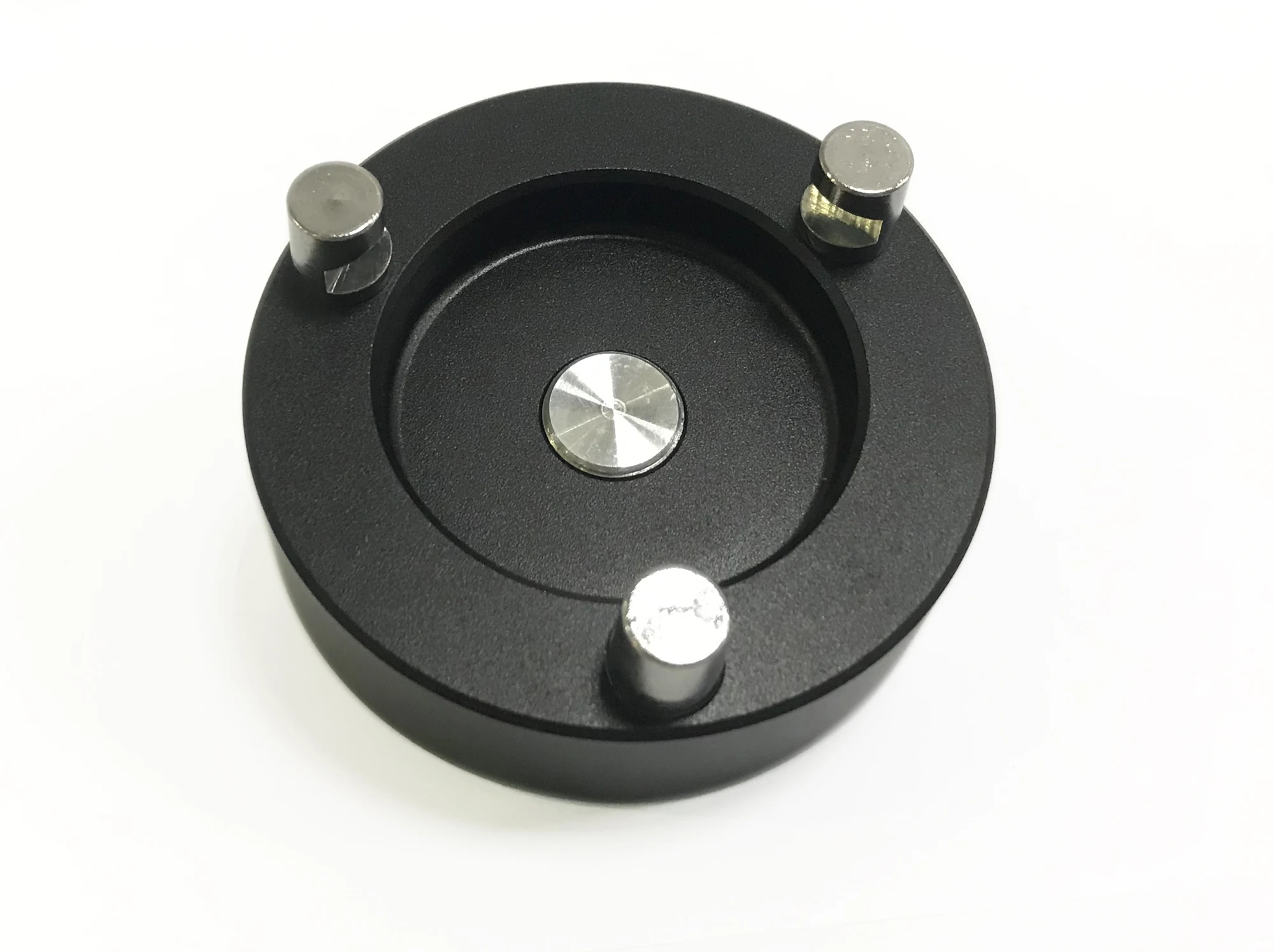 Black Fixed Type Three-Jaw Tribrach Adapter with 5/8\