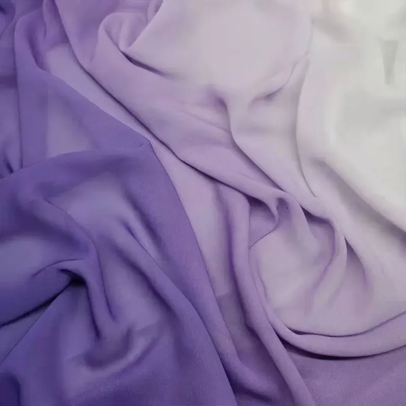 قماش شيفون متدرج ، لون ملون بلونين ، قماش هانفو القديم ، أداء مسرح الفستان ، مواد أزياء ، 100D