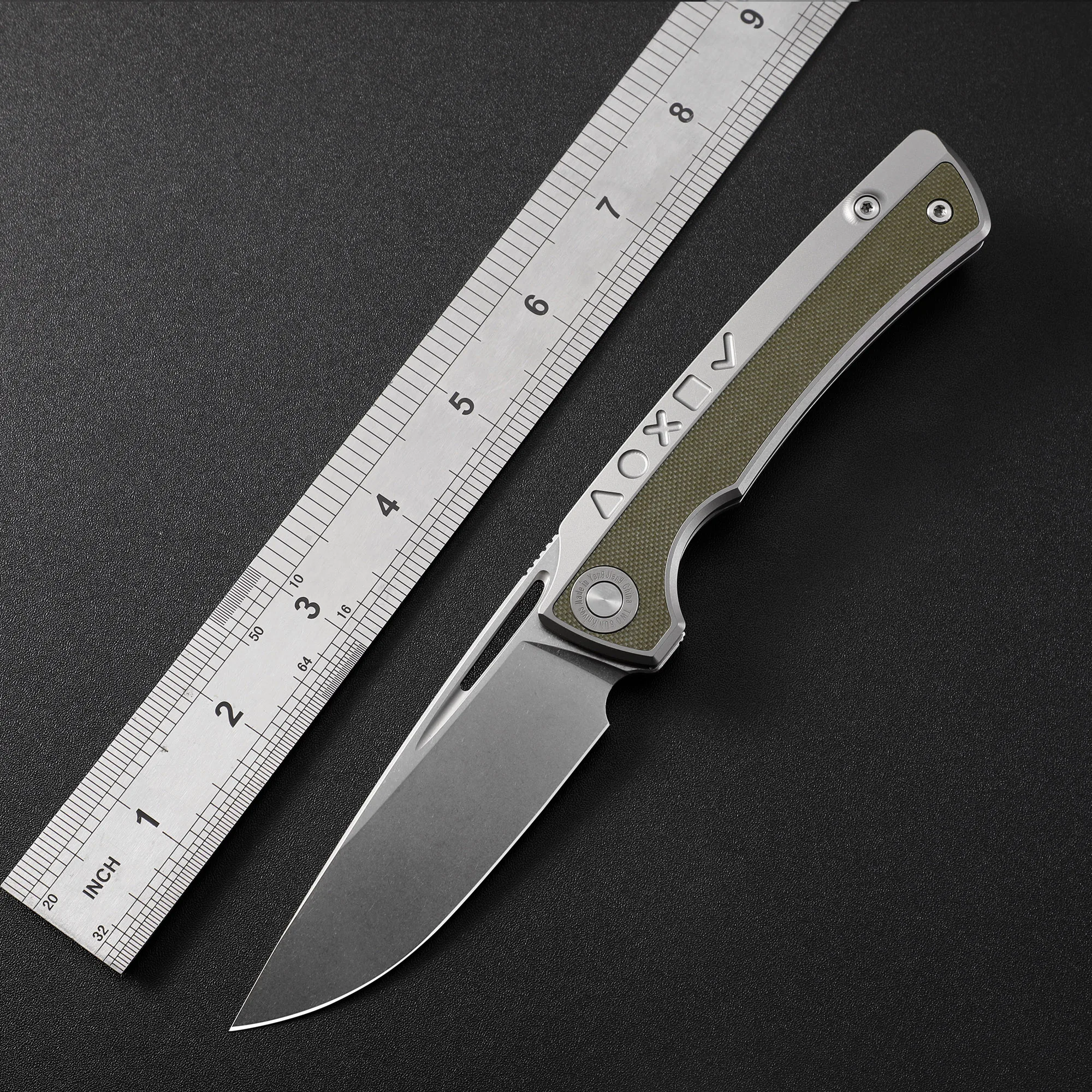 

TWO SUN TS471 Folding Knife Pocket Knife Foldable 14C28N Blade G10 Titanium Handle Knife Hunting Outdoor Utility Daily Pocket