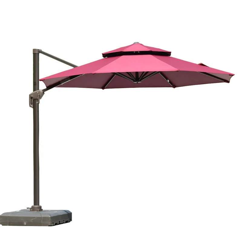 

Outdoor parasol 3 meters large sun outdoor stall courtyard umbrella guard box security banana Roman umbrella
