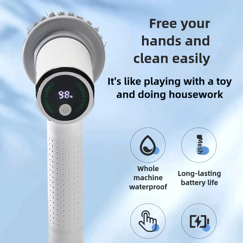 

Automatic Cleaning Brush With Long-Lasting Battery Life, Waterproof Design, Quick Charging, High-Speed Rotating Brush Head