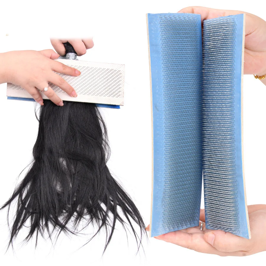 Alfombrilla de dibujo para aplicación de extensiones de cabello, soporte para el cabello, tarjeta de dibujo con agujas, herramientas para extensiones de cabello, 24x9cm