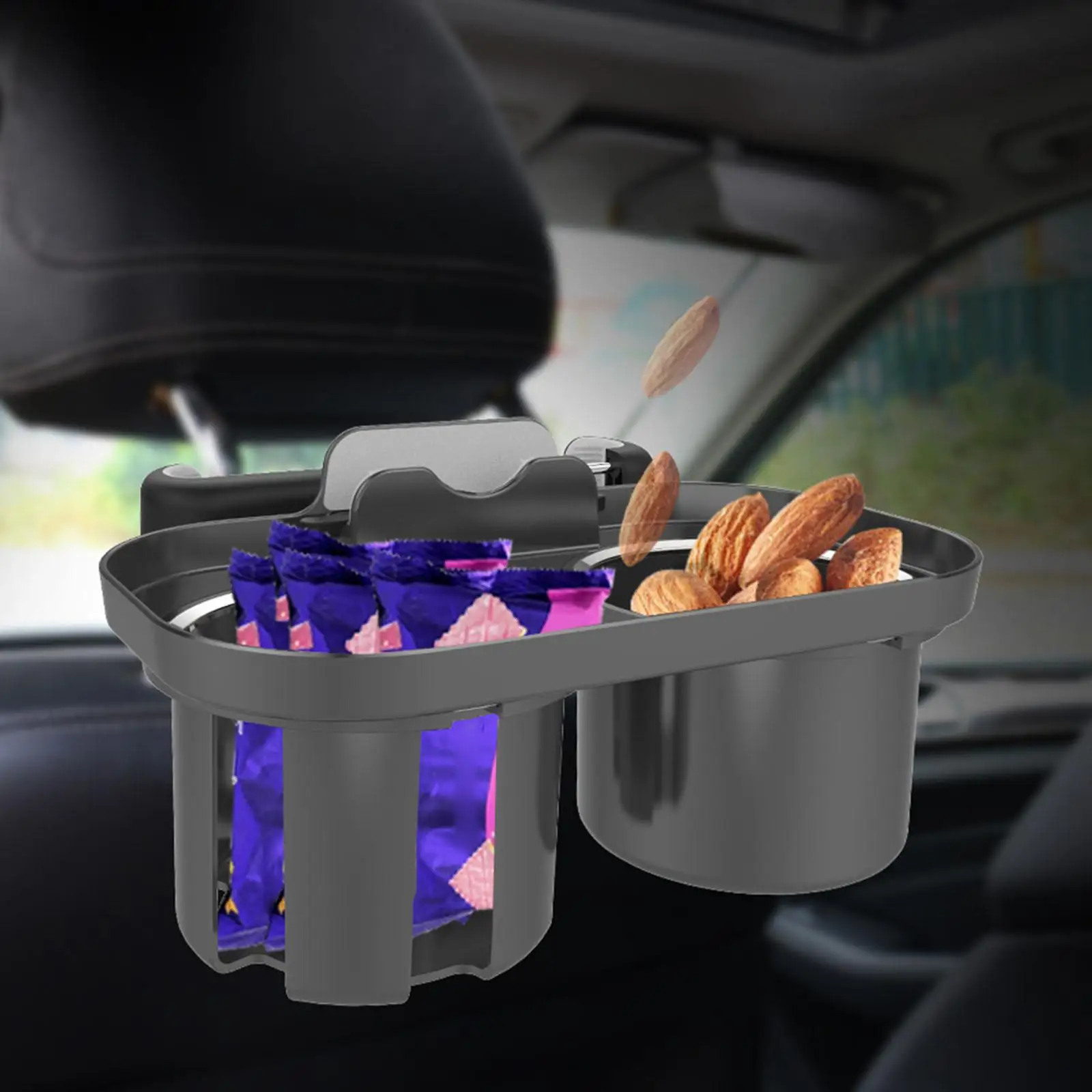 

Durable Car Cup Holder with Phone Mount Automotive Interior Accessories Food