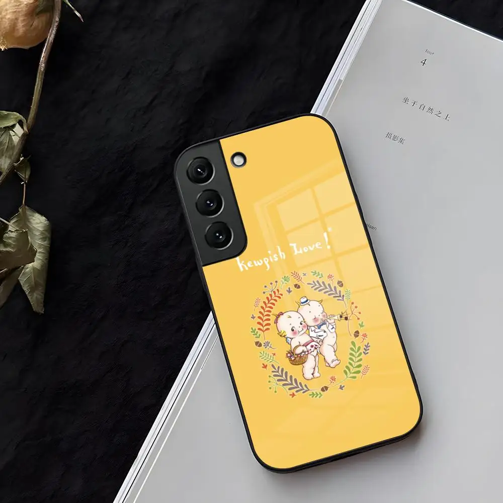 K-Kewpie Baby Cute Phone Case Glass For Samsung Galaxy S25 S24 S21 S23 S22 S20 Ultra Fe Plus A14 A16 A54 A24 A55 A53 Cover