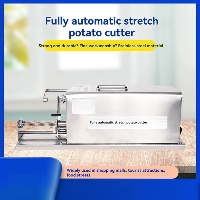 New Auto-Stretching Tornado Potato Machine Commercial Spiral Fry Maker for Food Trucks & Festivals 10s/Tower Crispy Snack Equipm