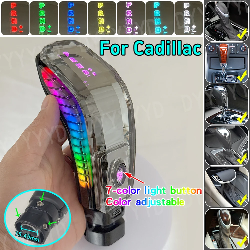 Crystal Gear Lever Stick Shift Knob Handle For Cadillac CT4 CT6 XTS ATS L SRX CTS SLS Gear Knob LED Illuminated Car Accessories