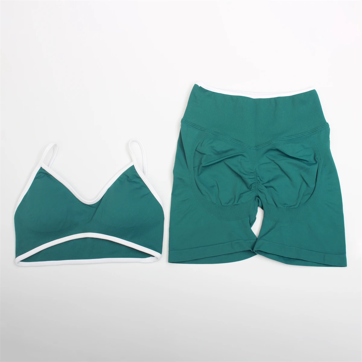 2 Set Pakaian Olahraga Wanita Gymshark Ignite Sculpt Scrunch Top Yoga Top Celana Pendek Seamless Gym Workout Sportswear Legging Pants