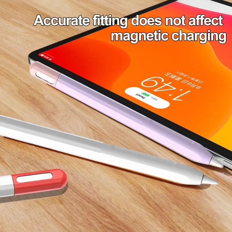 Stylus Cover Silicone Pen Case for Apple Pencil Pro Color Matching Cases Non-slip Anti-Scratch Protection Soft Silicone Sleeve