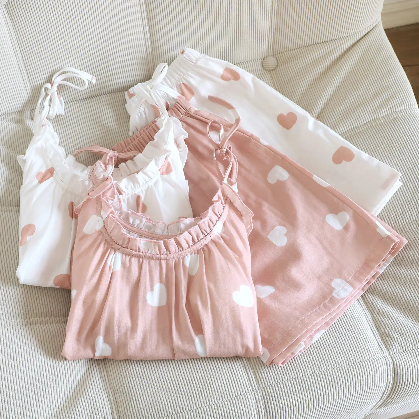 

Летний комплект для сна: ночная сорочка с бюстгальтером, женская новая пижама из хлопковой марли без рукавов, комплект из 2 предметов, домашняя одежда