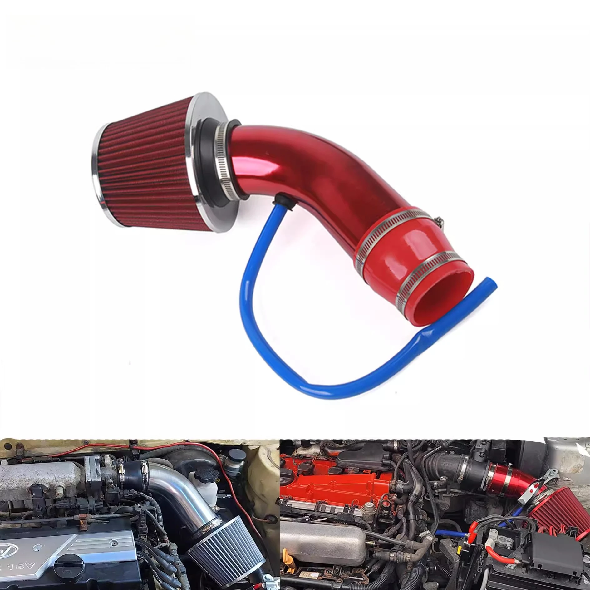 

Car modification 76mm air intake mushroom head, mushroom head air intake modification large high flow air filter kit