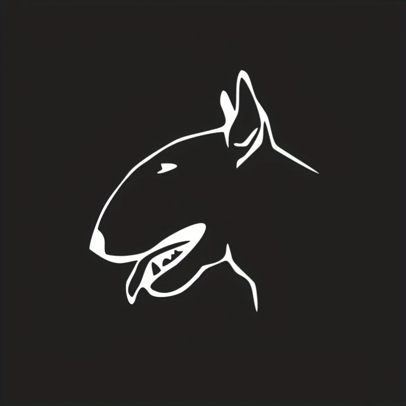 1PC Bull Terrier Silhouette Waterproof Vinyl Sticker For Car Motorcycle Laptop Exterior Decor Decal