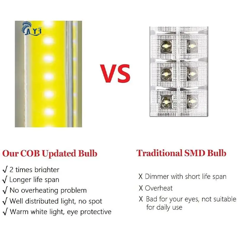 AY03-Суперяркая светодиодная портативная настольная лампа COB, складная чувствительная к нажатию батарею и питанием от USB (без батареи)
